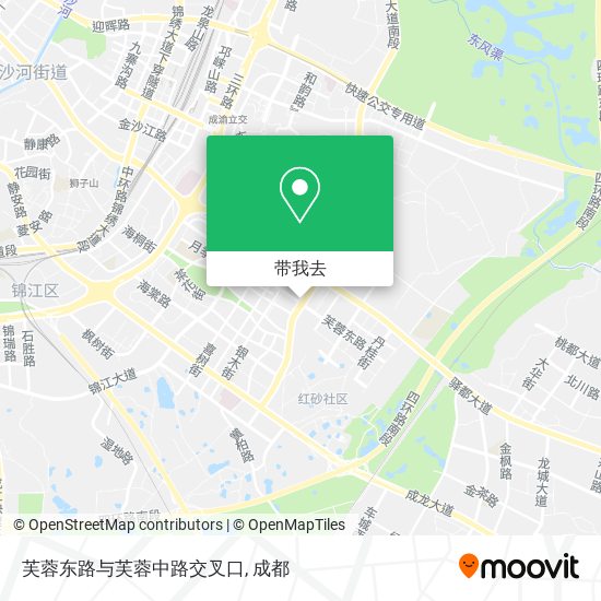 芙蓉东路与芙蓉中路交叉口地图