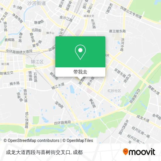 成龙大道西段与喜树街交叉口地图