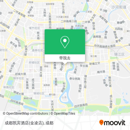 成都凯宾酒店(金凌店)地图