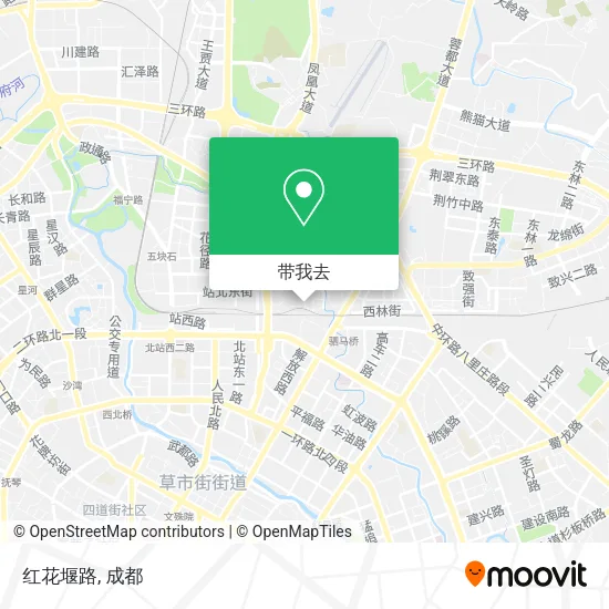 红花堰路地图
