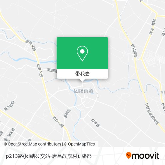 p213路(团结公交站-唐昌战旗村)地图