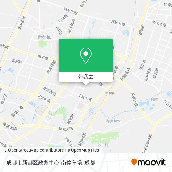 成都市新都区政务中心-南停车场地图