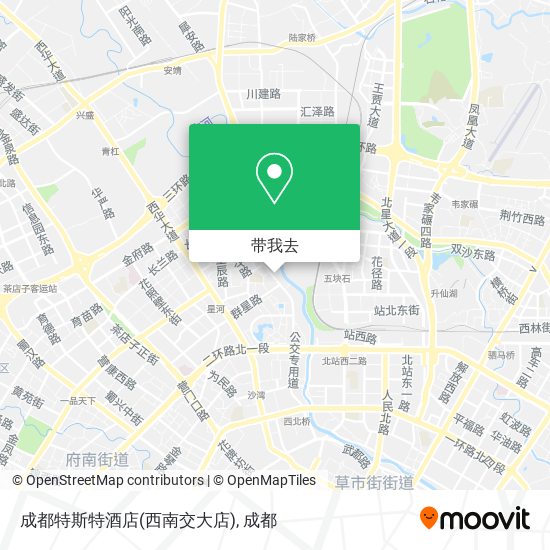成都特斯特酒店(西南交大店)地图