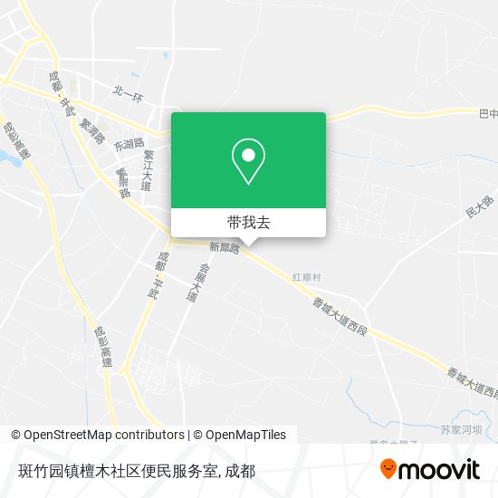 斑竹园镇檀木社区便民服务室地图