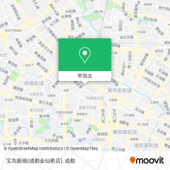 宝岛眼镜(成都金仙桥店)地图