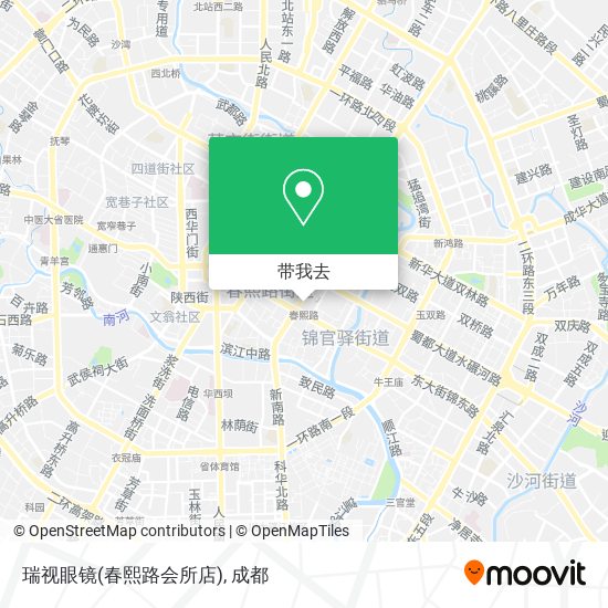 瑞视眼镜(春熙路会所店)地图