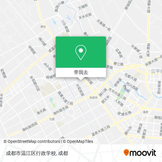 成都市温江区行政学校地图