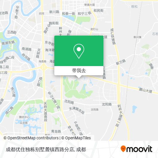 成都优住独栋别墅麓镇西路分店地图