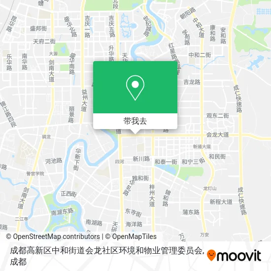 成都高新区中和街道会龙社区环境和物业管理委员会地图