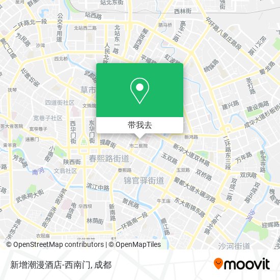 新增潮漫酒店-西南门地图