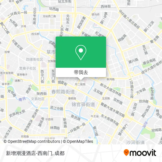 新增潮漫酒店-西南门地图