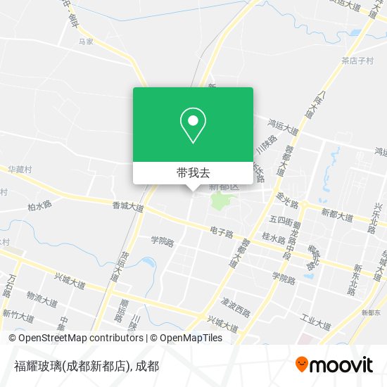 福耀玻璃(成都新都店)地图