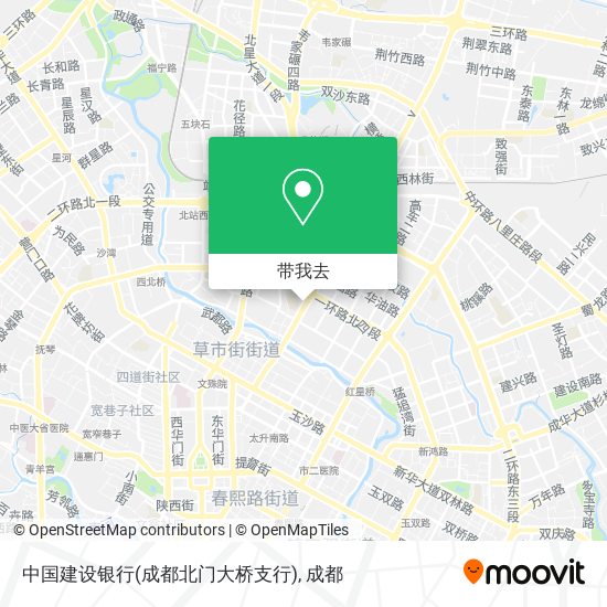 中国建设银行(成都北门大桥支行)地图