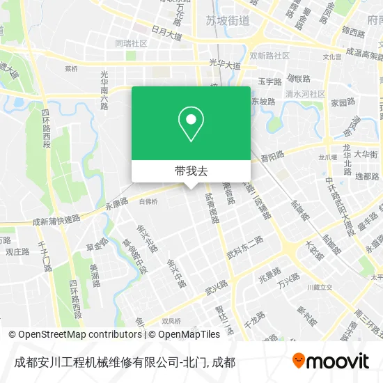 成都安川工程机械维修有限公司-北门地图