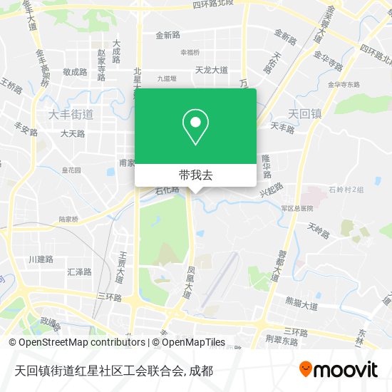 天回镇街道红星社区工会联合会地图
