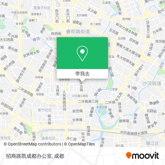 招商路凯成都办公室地图