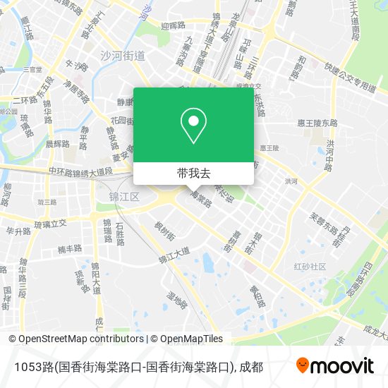 1053路(国香街海棠路口-国香街海棠路口)地图