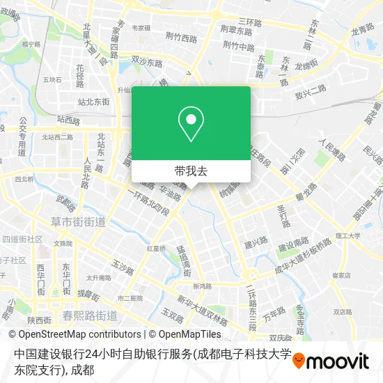 中国建设银行24小时自助银行服务(成都电子科技大学东院支行)地图