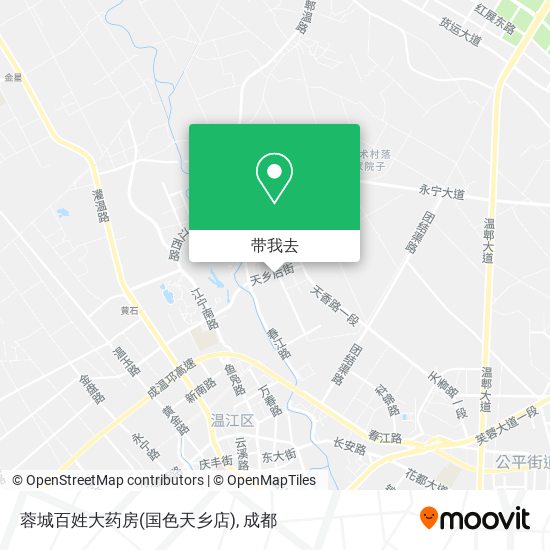 蓉城百姓大药房(国色天乡店)地图