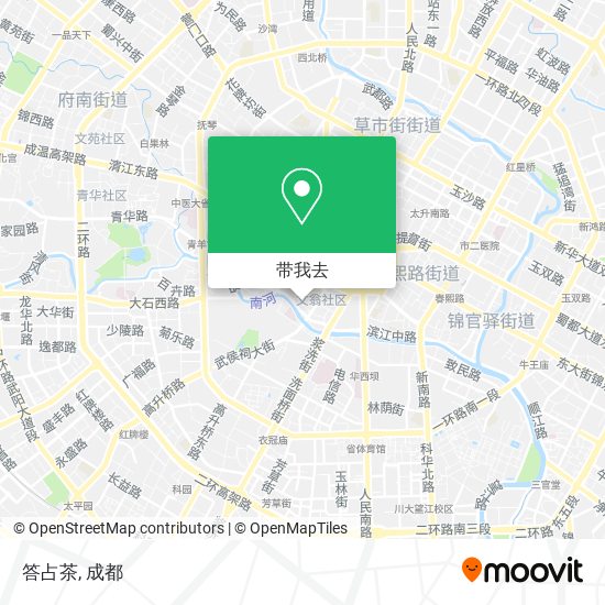 答占茶地图
