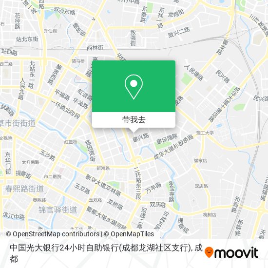 中国光大银行24小时自助银行(成都龙湖社区支行)地图
