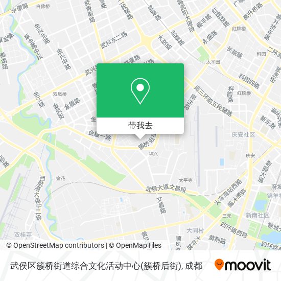 武侯区簇桥街道综合文化活动中心(簇桥后街)地图