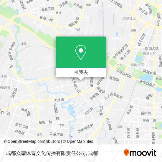 成都众耀体育文化传播有限责任公司地图
