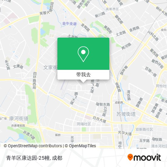 青羊区康达园-25幢地图
