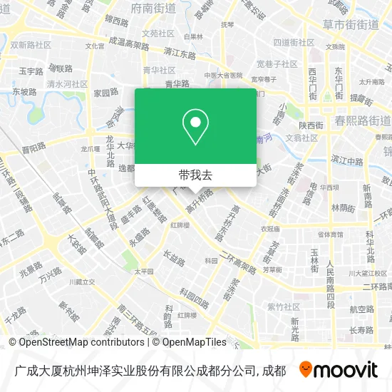 广成大厦杭州坤泽实业股份有限公成都分公司地图