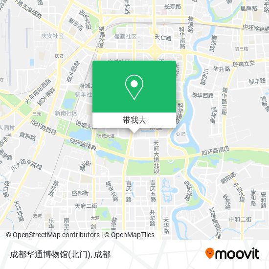 成都华通博物馆(北门)地图