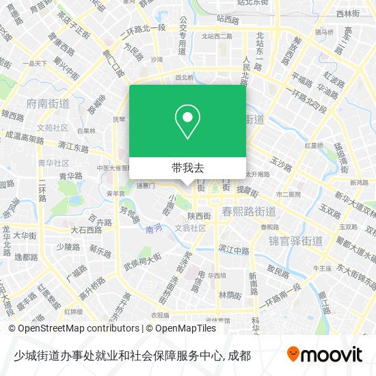 少城街道办事处就业和社会保障服务中心地图