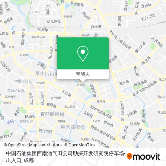 中国石油集团西南油气田公司勘探开发研究院停车场-出入口地图
