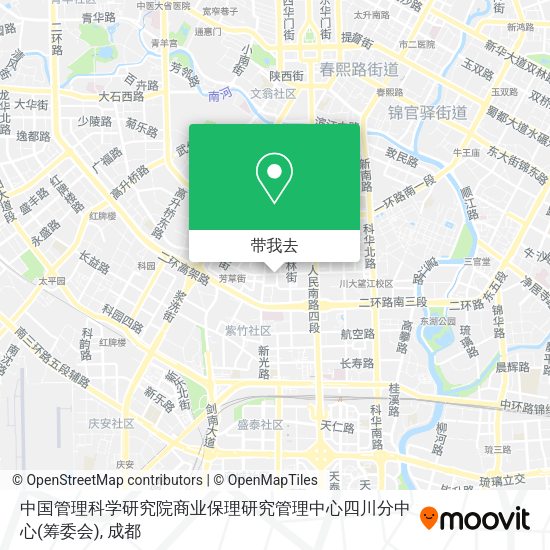 中国管理科学研究院商业保理研究管理中心四川分中心(筹委会)地图