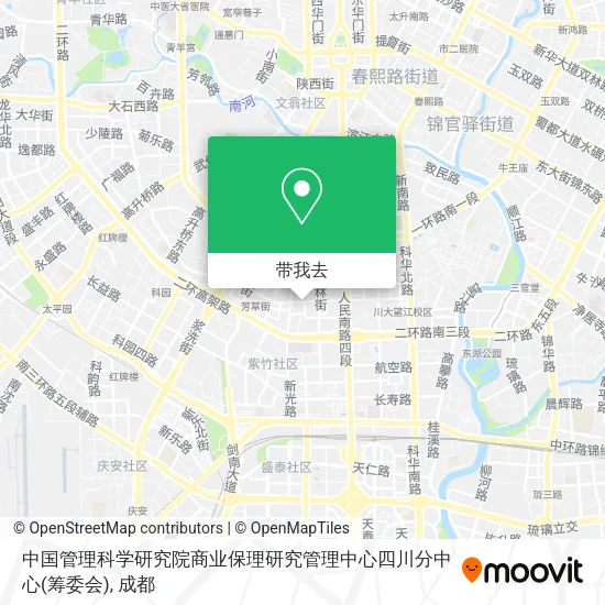 中国管理科学研究院商业保理研究管理中心四川分中心(筹委会)地图