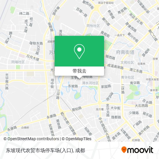 东坡现代农贸市场停车场(入口)地图