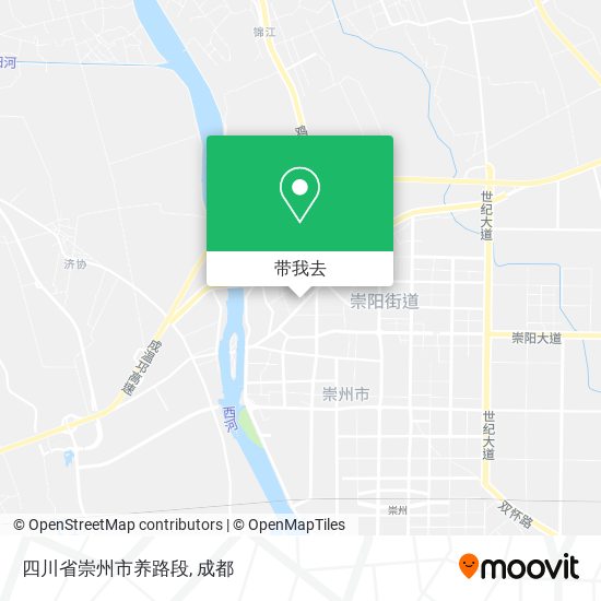四川省崇州市养路段地图