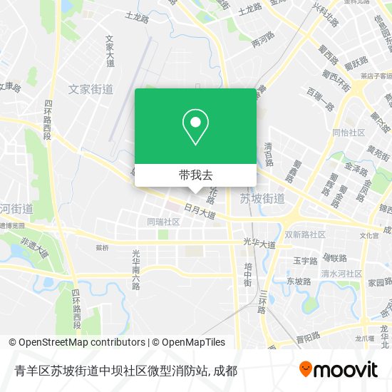 青羊区苏坡街道中坝社区微型消防站地图