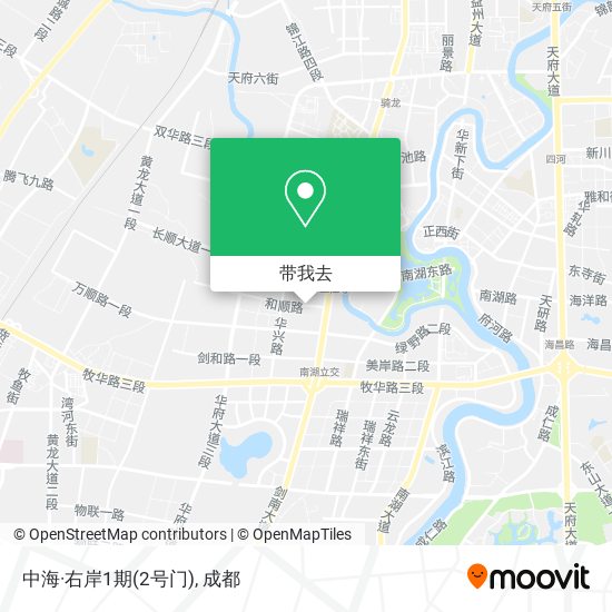 中海·右岸1期(2号门)地图