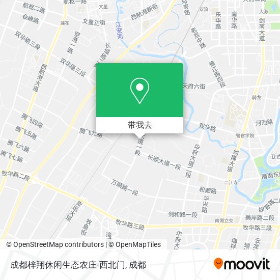 成都梓翔休闲生态农庄-西北门地图