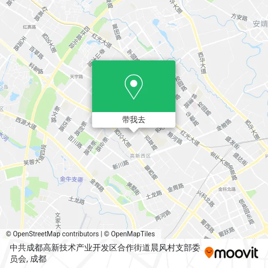 中共成都高新技术产业开发区合作街道晨风村支部委员会地图
