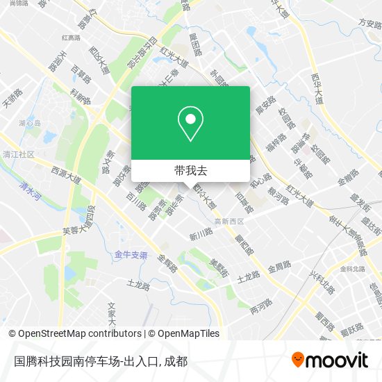 国腾科技园南停车场-出入口地图