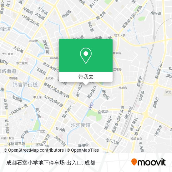 成都石室小学地下停车场-出入口地图