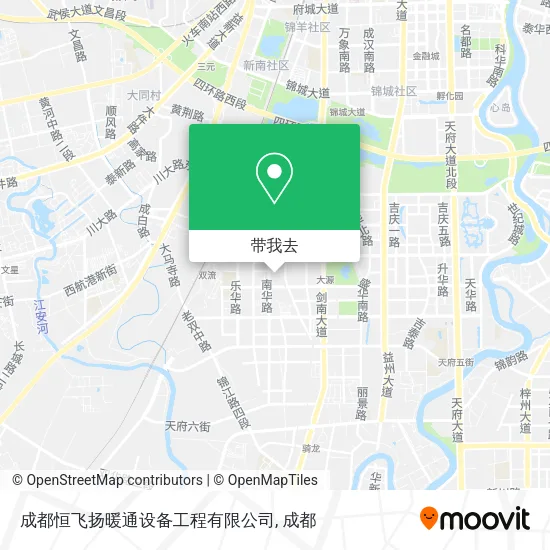成都恒飞扬暖通设备工程有限公司地图