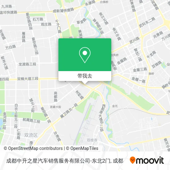 成都中升之星汽车销售服务有限公司-东北2门地图
