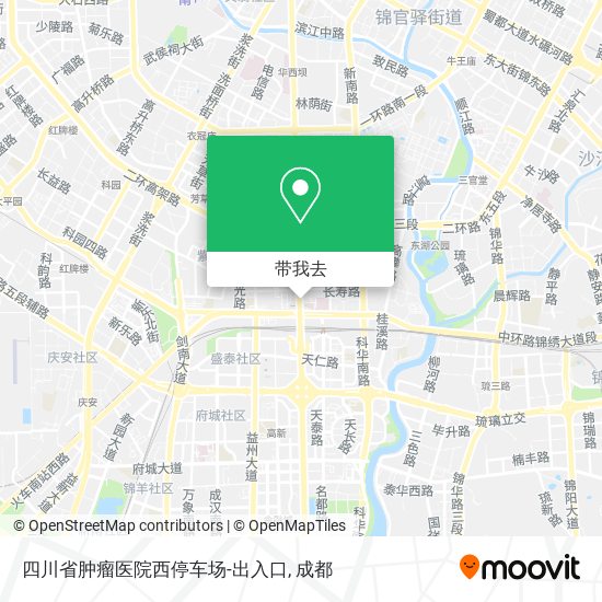 四川省肿瘤医院西停车场-出入口地图