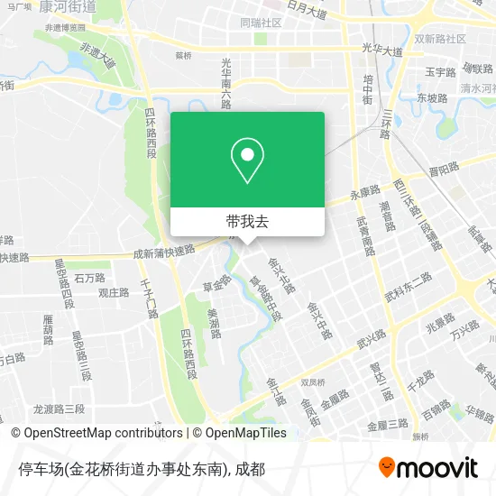 停车场(金花桥街道办事处东南)地图