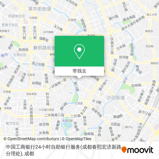 中国工商银行24小时自助银行服务(成都春熙宏济新路分理处)地图