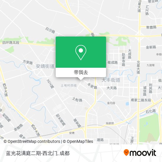 蓝光花满庭二期-西北门地图
