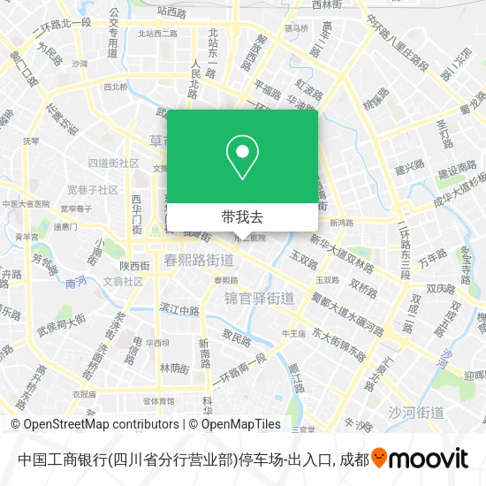 中国工商银行(四川省分行营业部)停车场-出入口地图