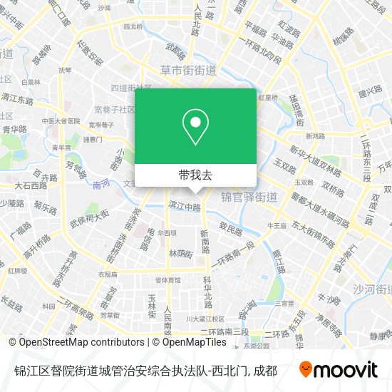 锦江区督院街道城管治安综合执法队-西北门地图
